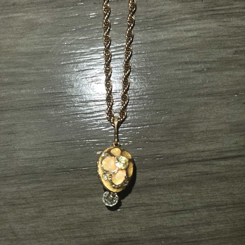 Eggstravaganza Enamel Jeweled Egg Pendant